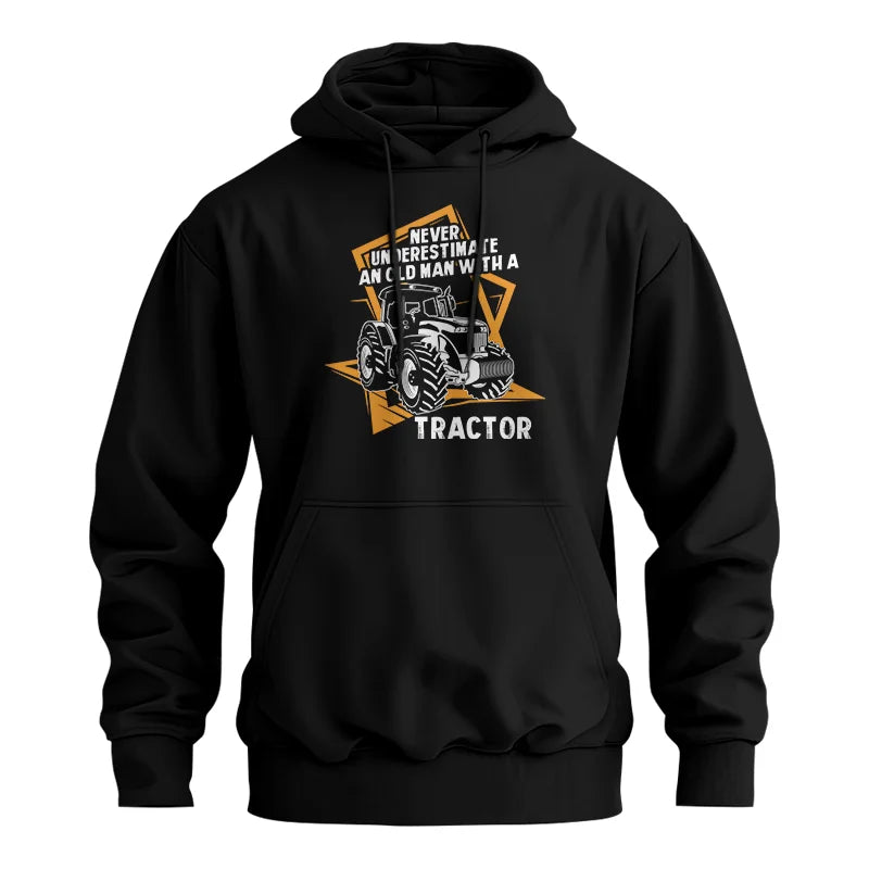 Image of Never Underestimate An Old Man With A Tractor Farming Dad - Unisex Heavy Blend™ Hooded Sweatshirt