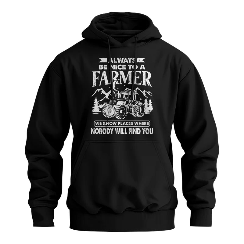 Nice Farmer Funny Tractor Rancher Farming - Unisex Heavy Blend™ Hooded Sweatshirt