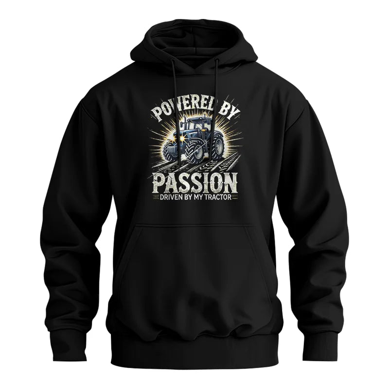 Powered By Passion Driven By My Tractor - Unisex Heavy Blend™ Hooded Sweatshirt