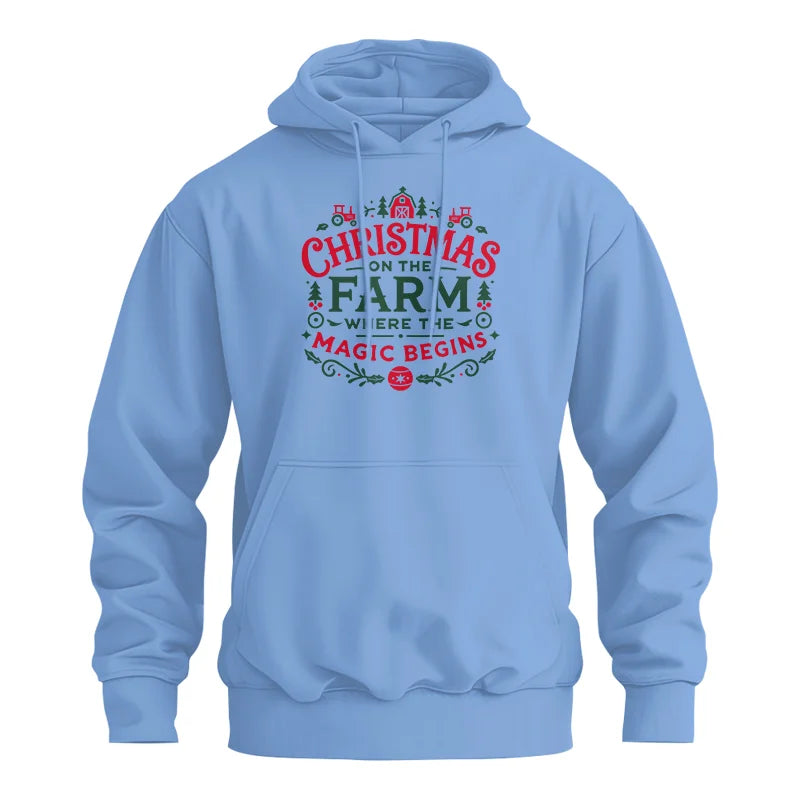 Image of Christmas on the Farm Where the Magic Begins! 1 - Unisex Heavy Blend™ Hooded Sweatshirt