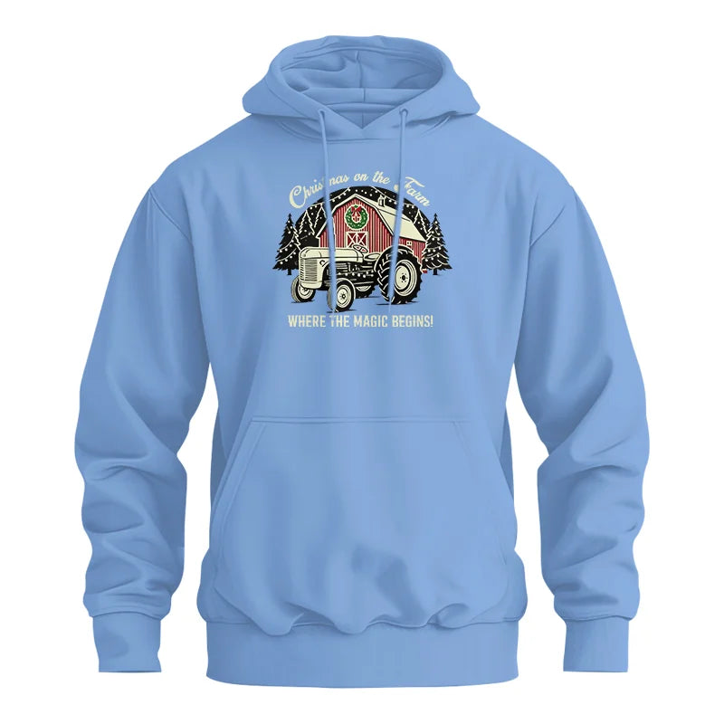 Image of Christmas on the Farm Where the Magic Begins! 3 - Unisex Heavy Blend™ Hooded Sweatshirt