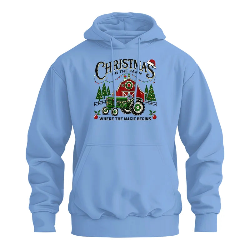 Christmas on the Farm Where the Magic Begins! 5 - Unisex Heavy Blend™ Hooded Sweatshirt