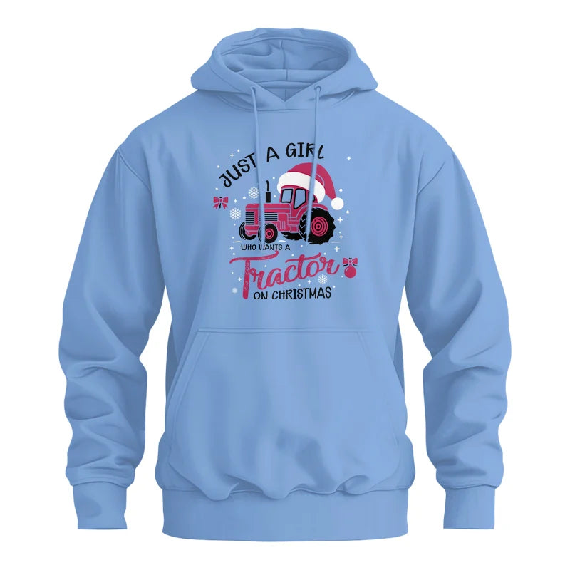 Just A Girl Who Want A Tractor On Christmas - Unisex Heavy Blend™ Hooded Sweatshirt