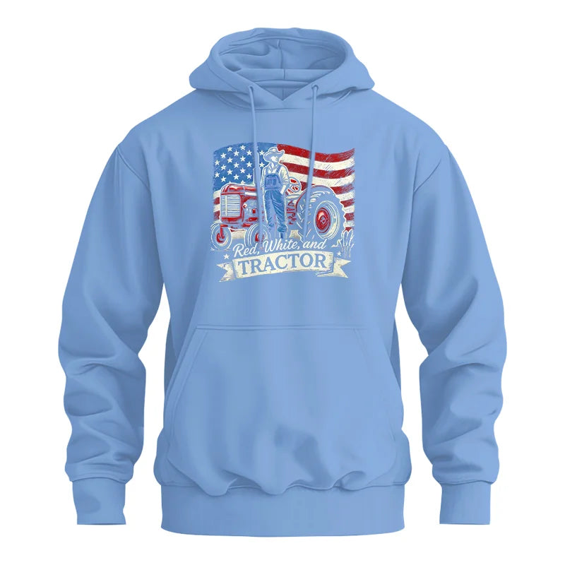 Red White And Tractor - Unisex Heavy Blend™ Hooded Sweatshirt