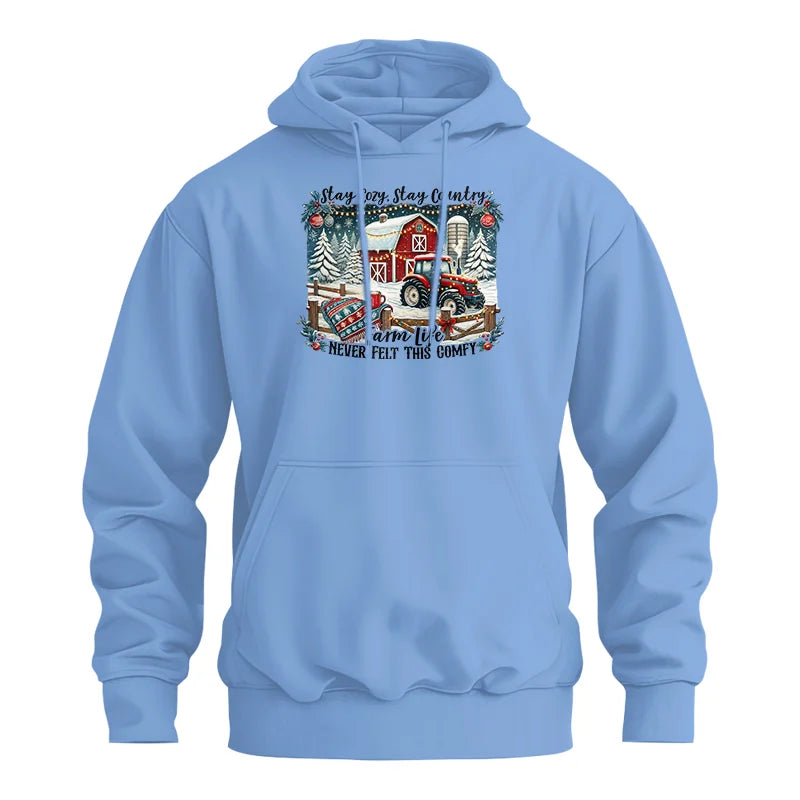 Stay Cozy_Stay Country_Farm Life Never Felt This Comfy 3 - Unisex Heavy Blend™ Hooded Sweatshirt