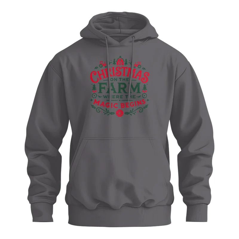 Image of Christmas on the Farm Where the Magic Begins! 1 - Unisex Heavy Blend™ Hooded Sweatshirt