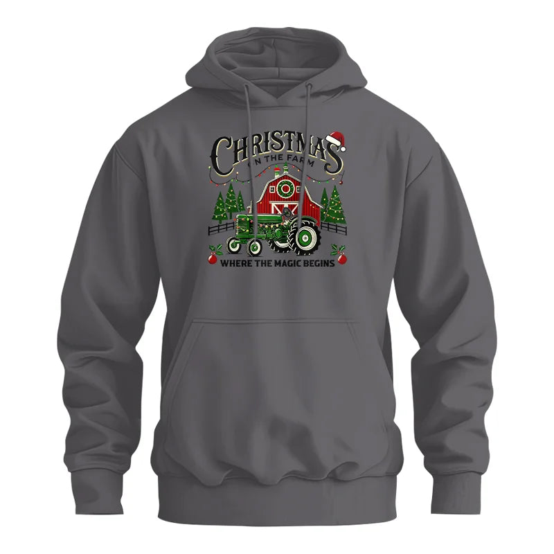 Christmas on the Farm Where the Magic Begins! 5 - Unisex Heavy Blend™ Hooded Sweatshirt