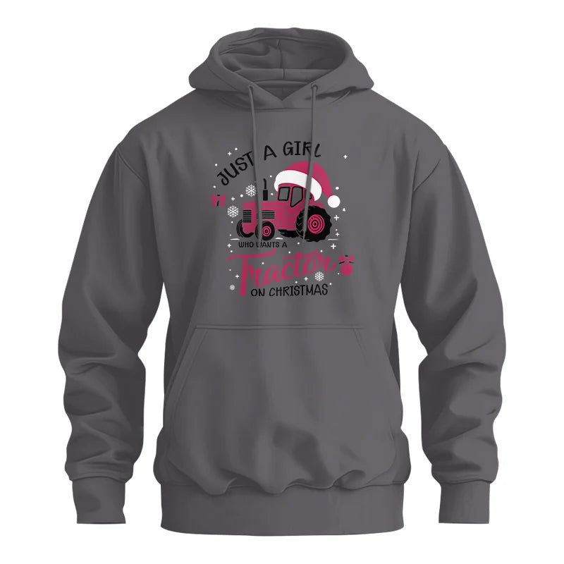 Just A Girl Who Want A Tractor On Christmas - Unisex Heavy Blend™ Hooded Sweatshirt