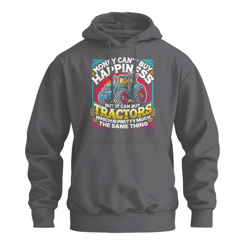 Image of Money Can't Buy Happiness Can Buy Tractors - Unisex Heavy Blend™ Hooded Sweatshirt