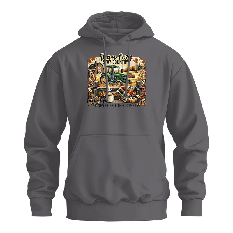 Image of Stay Cozy_Stay Country_Farm Life Never Felt This Comfy 2 - Unisex Heavy Blend™ Hooded Sweatshirt