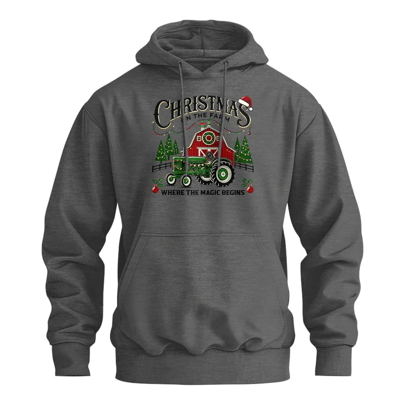 Image of Christmas on the Farm Where the Magic Begins! 5 - Unisex Heavy Blend™ Hooded Sweatshirt