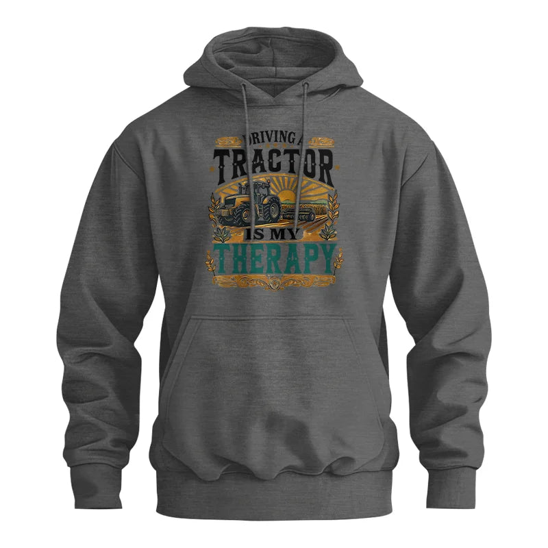 Driving A Tractor Is My Therapy - Unisex Heavy Blend™ Hooded Sweatshirt