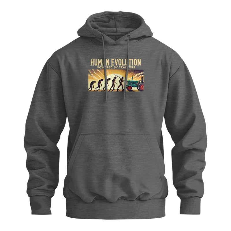 Image of Human Evolution Powered By Tractors - Unisex Heavy Blend™ Hooded Sweatshirt