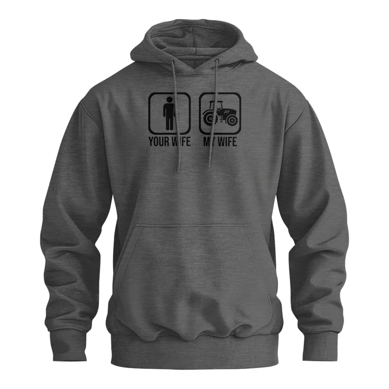 My Wife Is Cooler Than Yours Funny Farm Tractor 2 - Unisex Heavy Blend™ Hooded Sweatshirt