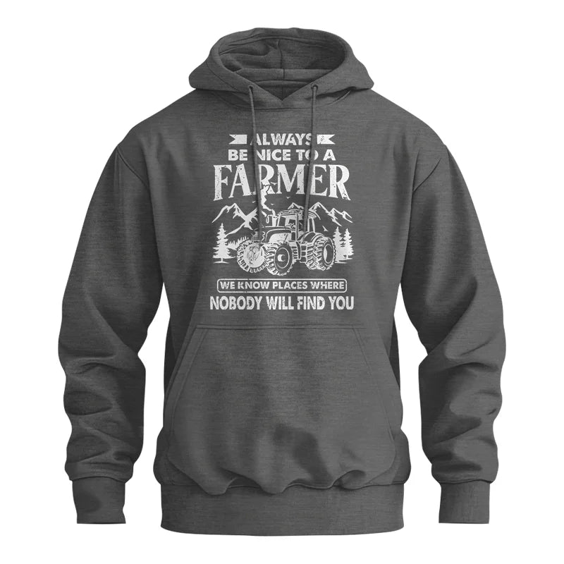 Nice Farmer Funny Tractor Rancher Farming - Unisex Heavy Blend™ Hooded Sweatshirt