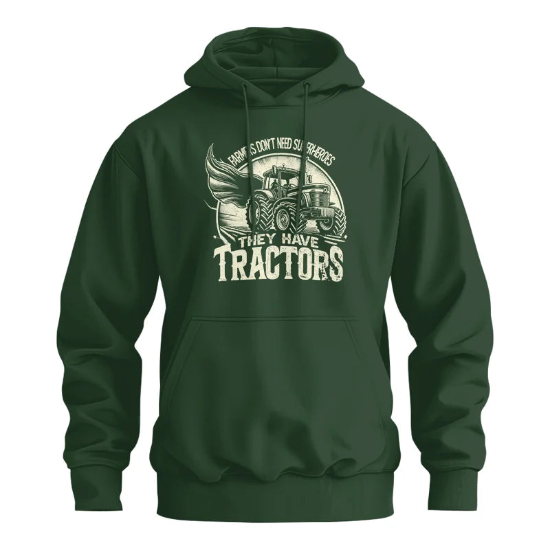 Image of Farmers Don’t Need Superheroes They Have Tractors - Unisex Heavy Blend™ Hooded Sweatshirt