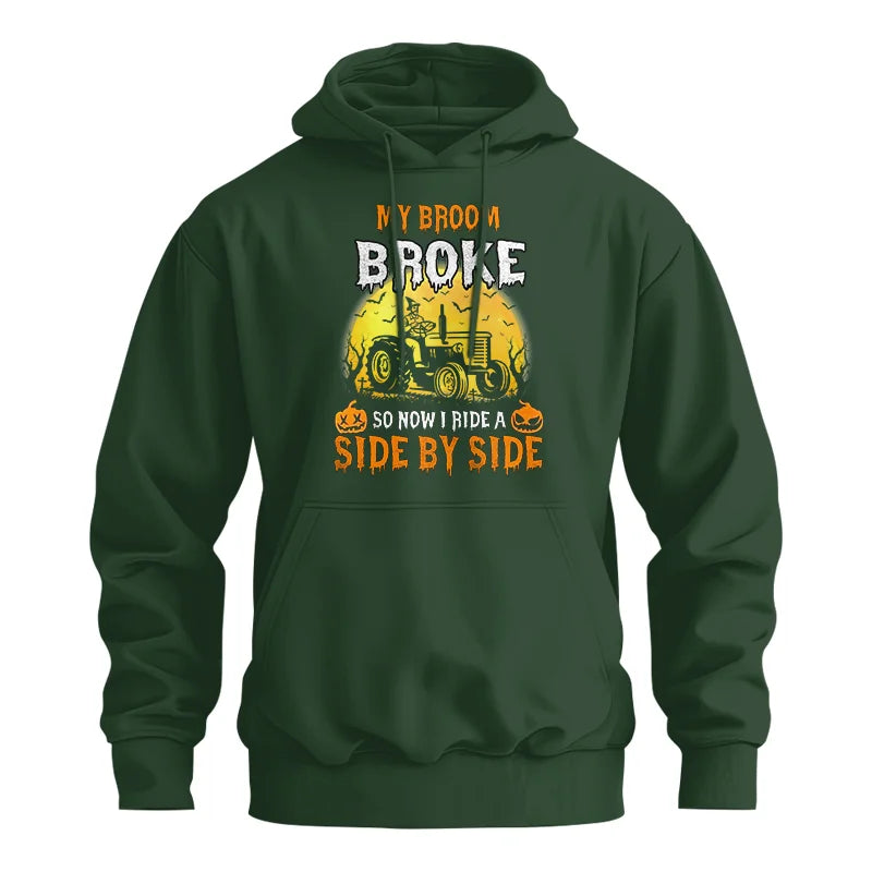 Image of My Broom Broke_I Have A Tractor Halloween - Unisex Heavy Blend™ Hooded Sweatshirt