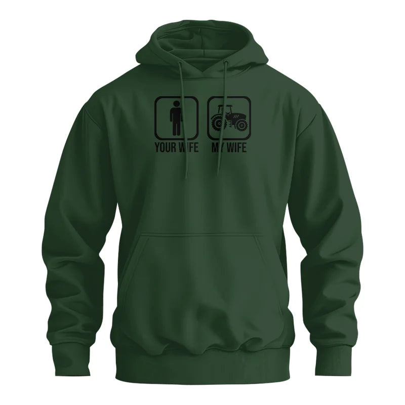 Image of My Wife Is Cooler Than Yours Funny Farm Tractor 2 - Unisex Heavy Blend™ Hooded Sweatshirt