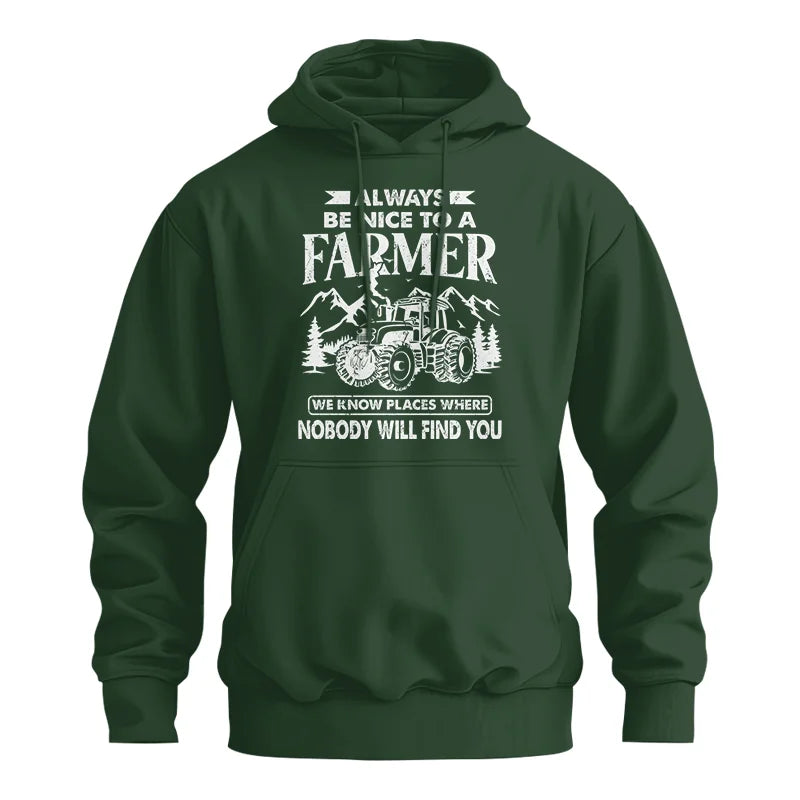 Image of Nice Farmer Funny Tractor Rancher Farming - Unisex Heavy Blend™ Hooded Sweatshirt