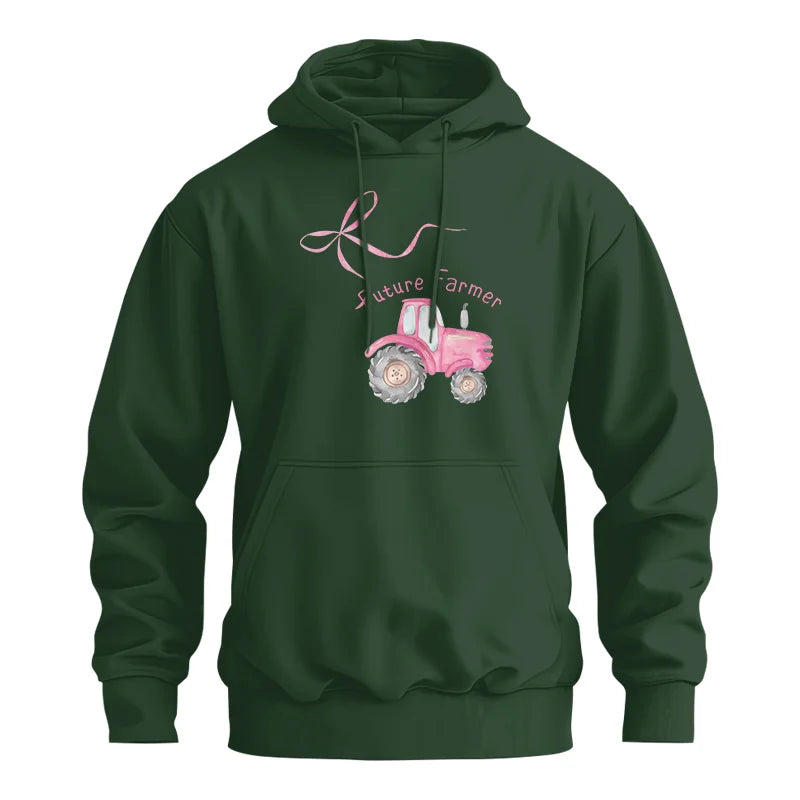 Image of Pink Bow Cute Tractor - Unisex Heavy Blend™ Hooded Sweatshirt