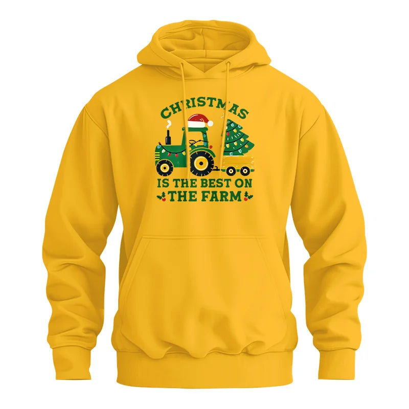 Image of Christmas Is The Best On The Farm - Unisex Heavy Blend™ Hooded Sweatshirt