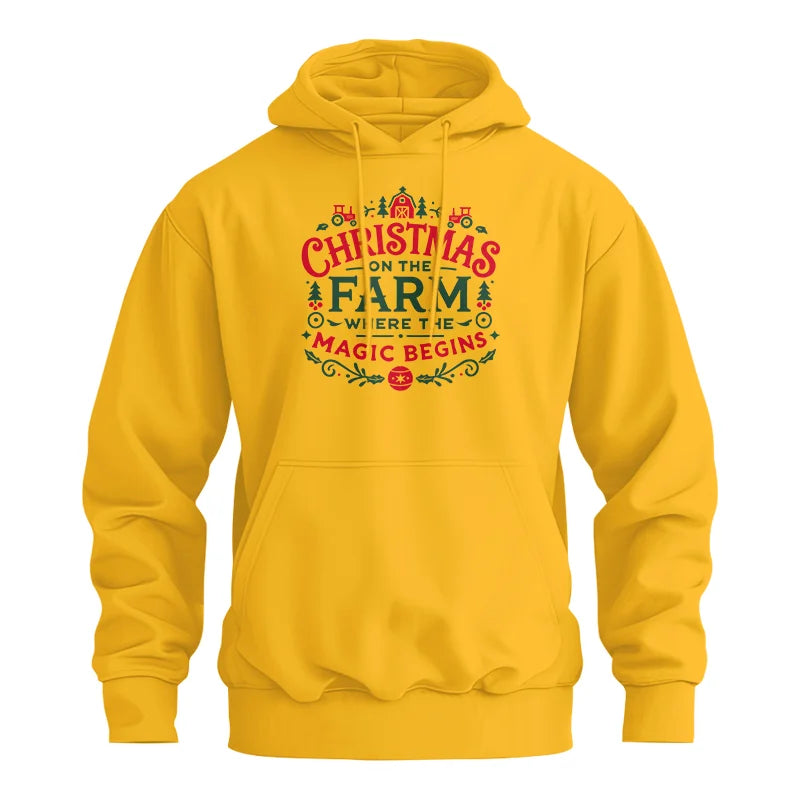 Image of Christmas on the Farm Where the Magic Begins! 1 - Unisex Heavy Blend™ Hooded Sweatshirt