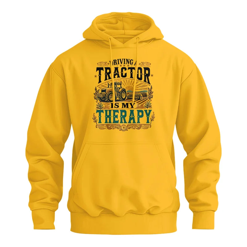 Image of Driving A Tractor Is My Therapy - Unisex Heavy Blend™ Hooded Sweatshirt