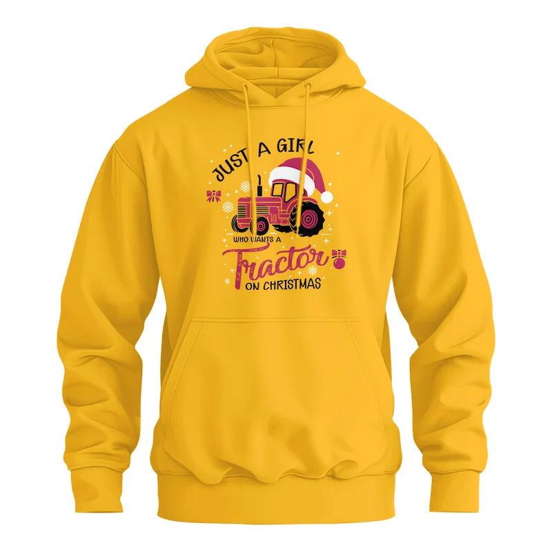 Just A Girl Who Want A Tractor On Christmas - Unisex Heavy Blend™ Hooded Sweatshirt