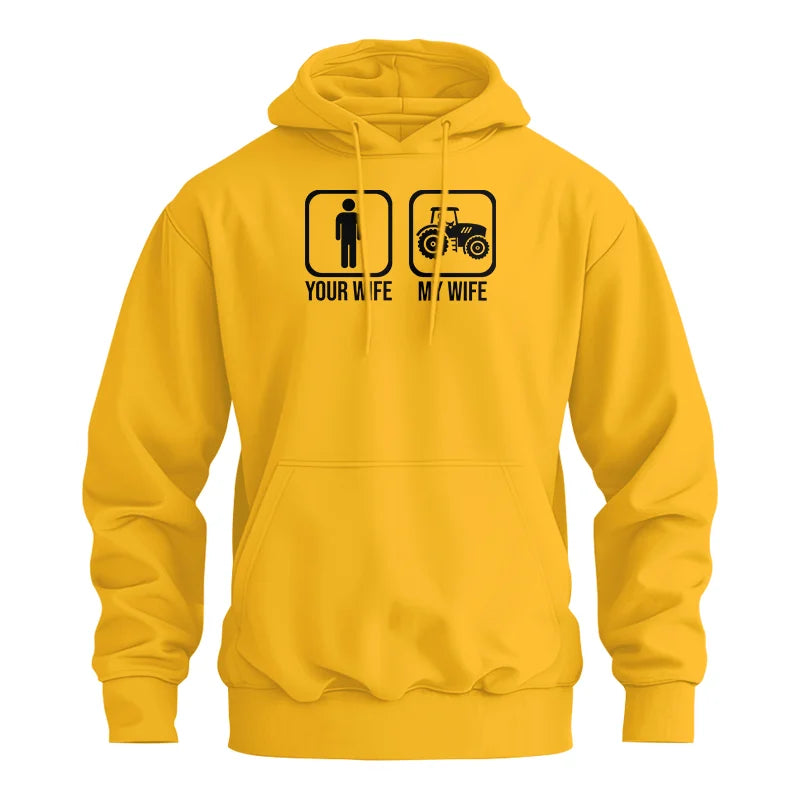 Image of My Wife Is Cooler Than Yours Funny Farm Tractor 2 - Unisex Heavy Blend™ Hooded Sweatshirt