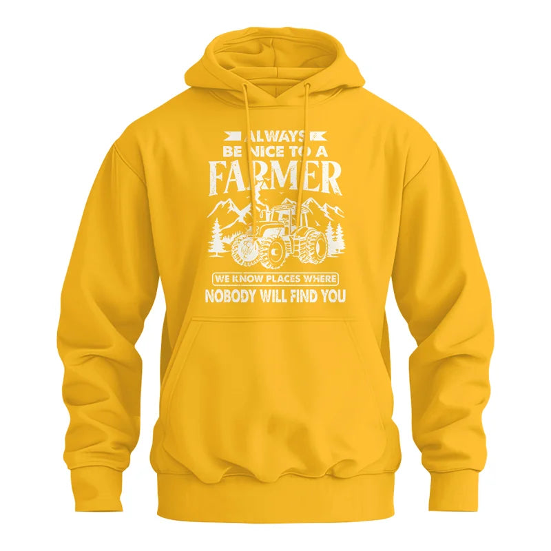 Nice Farmer Funny Tractor Rancher Farming - Unisex Heavy Blend™ Hooded Sweatshirt