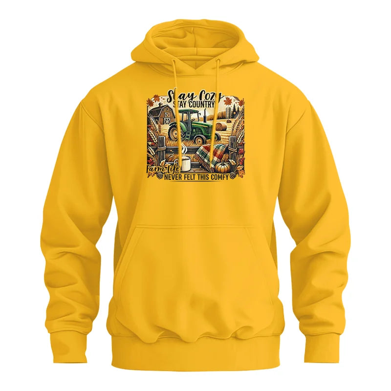 Stay Cozy_Stay Country_Farm Life Never Felt This Comfy 2 - Unisex Heavy Blend™ Hooded Sweatshirt