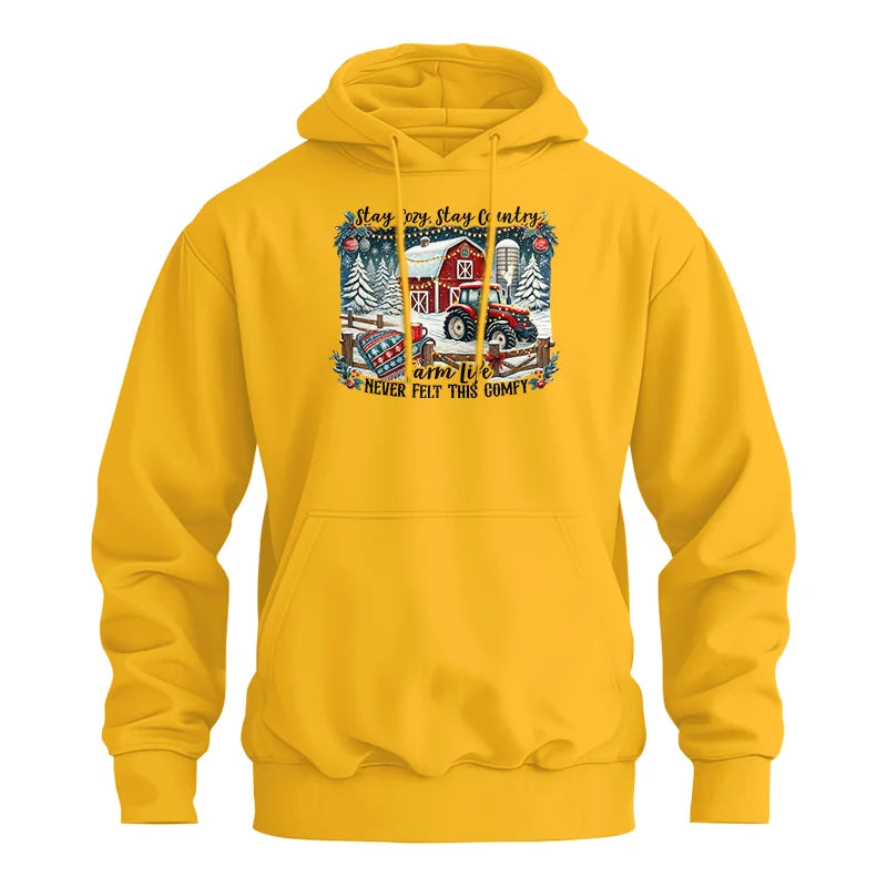 Stay Cozy_Stay Country_Farm Life Never Felt This Comfy 3 - Unisex Heavy Blend™ Hooded Sweatshirt