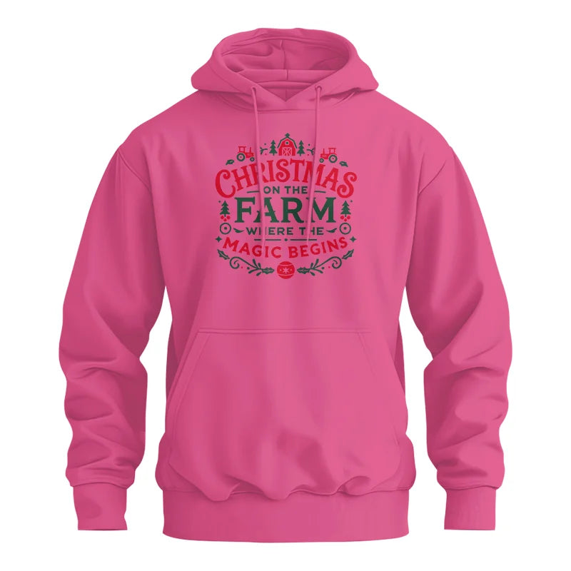 Christmas on the Farm Where the Magic Begins! 1 - Unisex Heavy Blend™ Hooded Sweatshirt