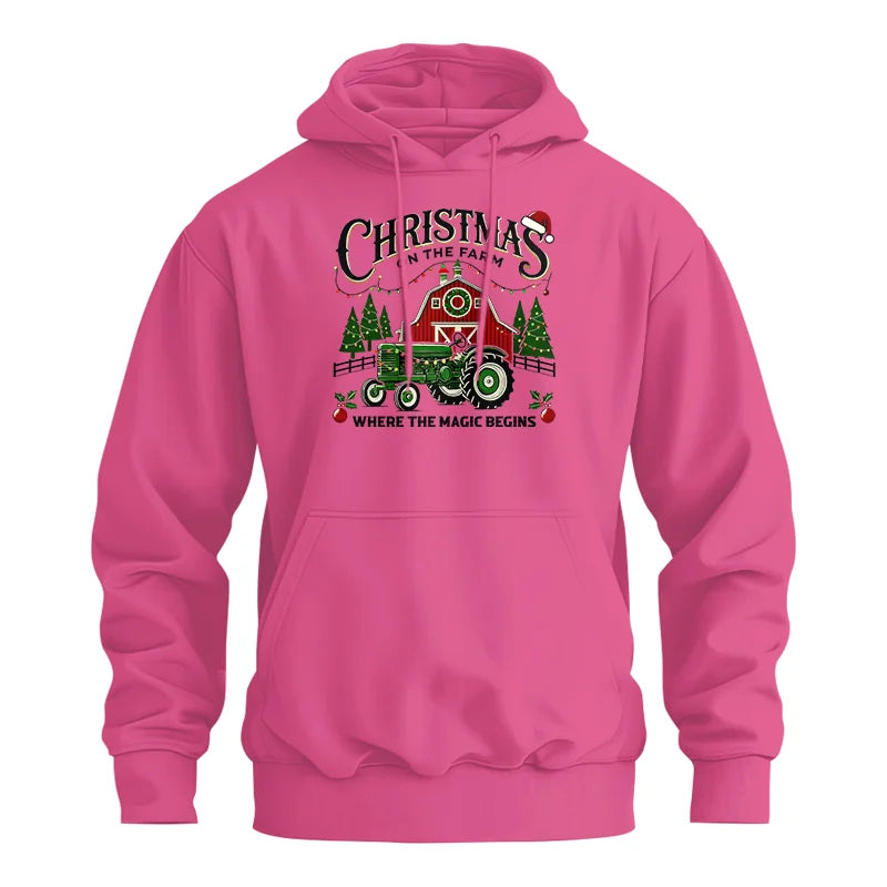 Image of Christmas on the Farm Where the Magic Begins! 5 - Unisex Heavy Blend™ Hooded Sweatshirt