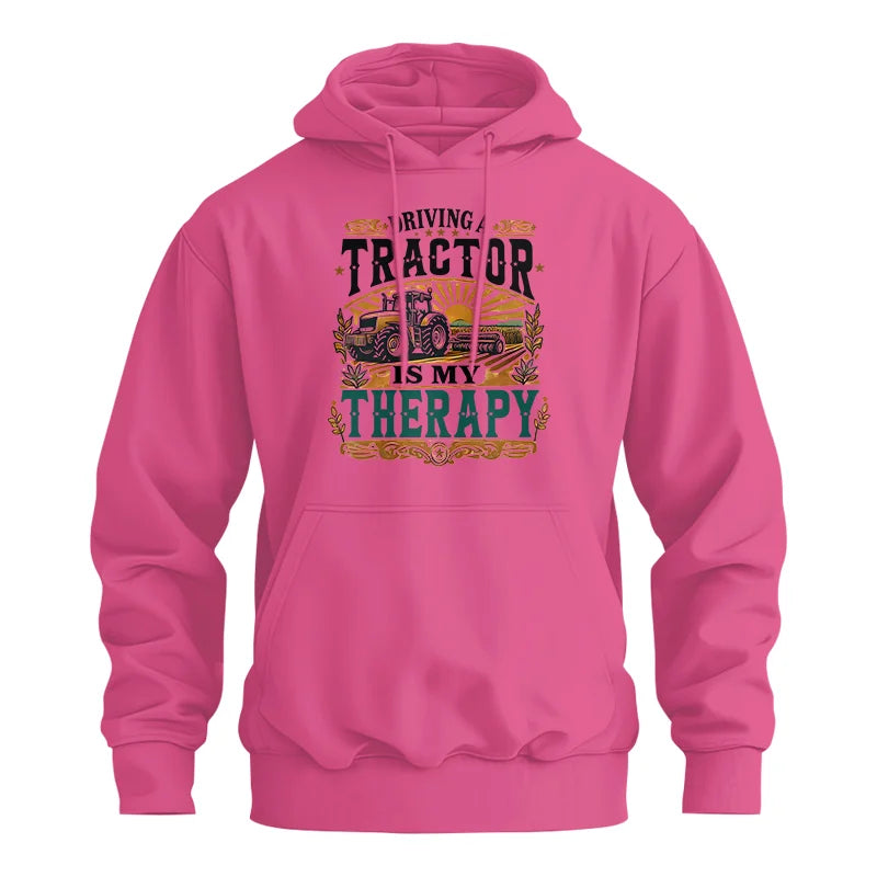 Image of Driving A Tractor Is My Therapy - Unisex Heavy Blend™ Hooded Sweatshirt