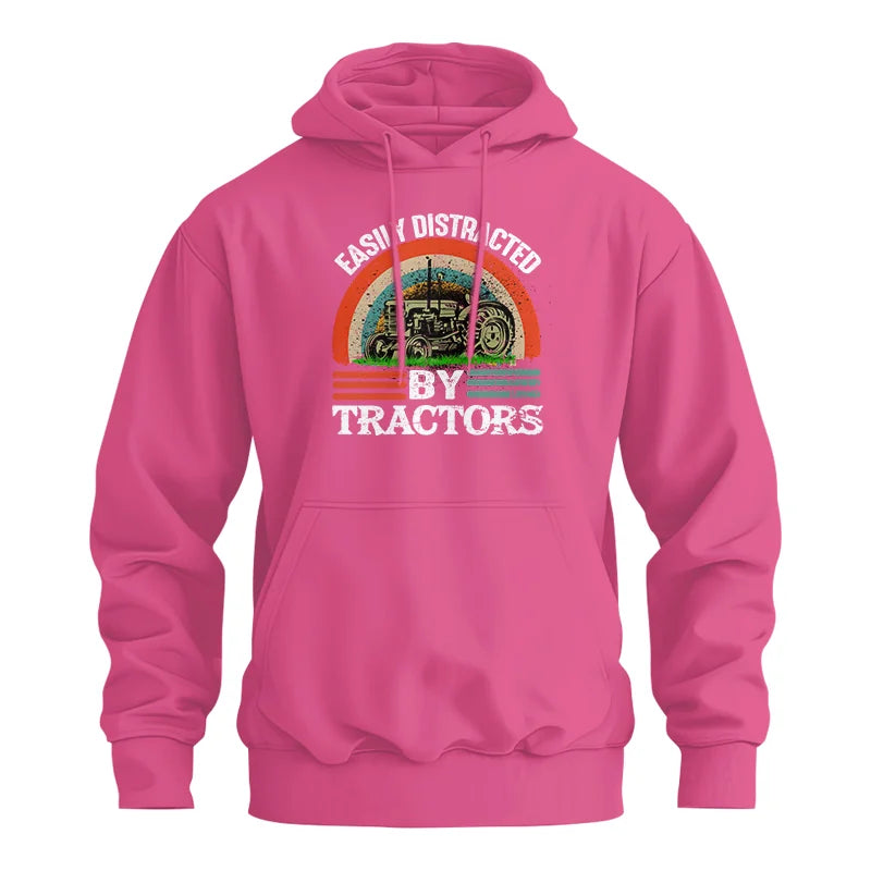 Easily Distracted By Tractors - Unisex Heavy Blend™ Hooded Sweatshirt