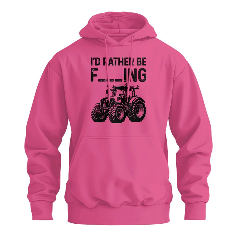 Image of Funny I Would Rather Be Farming Tractor 1 - Unisex Heavy Blend™ Hooded Sweatshirt