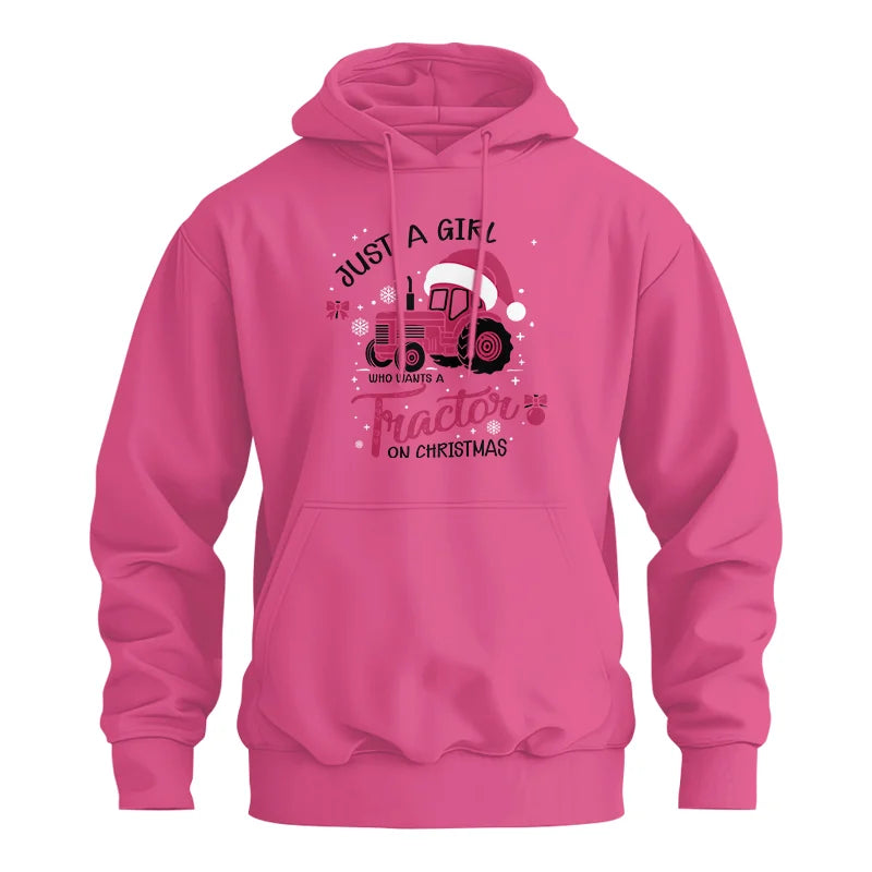 Just A Girl Who Want A Tractor On Christmas - Unisex Heavy Blend™ Hooded Sweatshirt