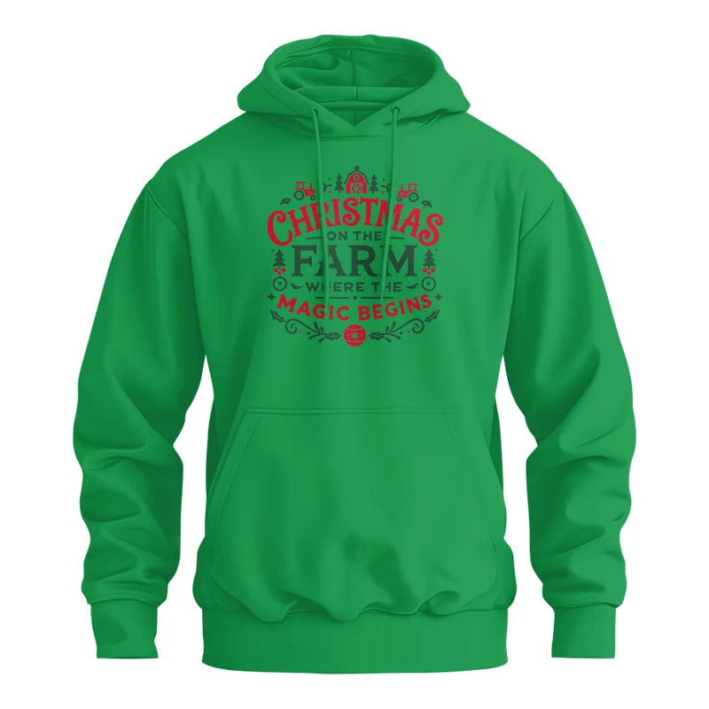 Christmas on the Farm Where the Magic Begins! 1 - Unisex Heavy Blend™ Hooded Sweatshirt