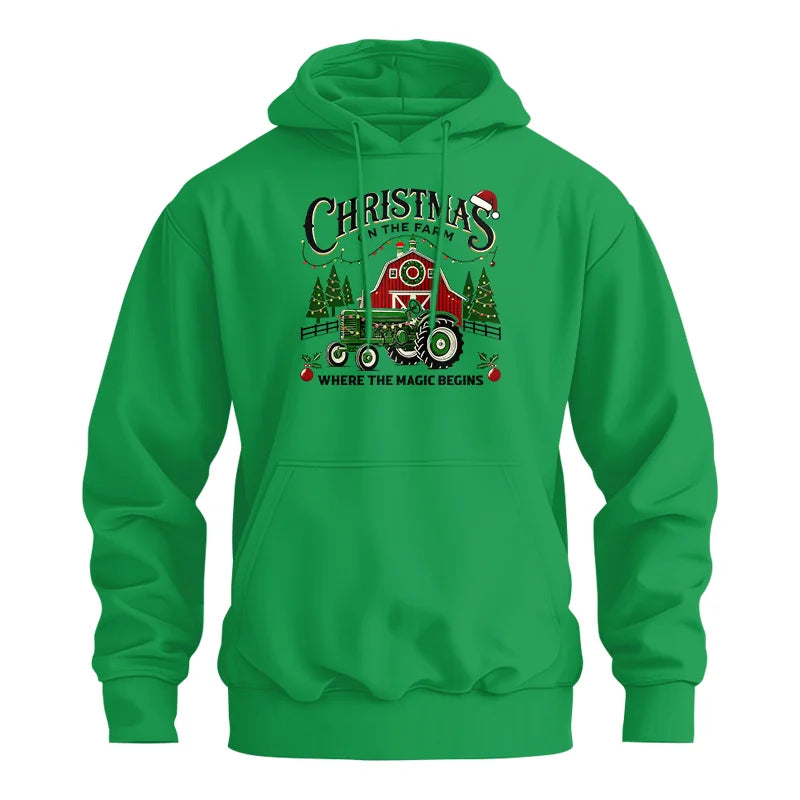 Christmas on the Farm Where the Magic Begins! 5 - Unisex Heavy Blend™ Hooded Sweatshirt