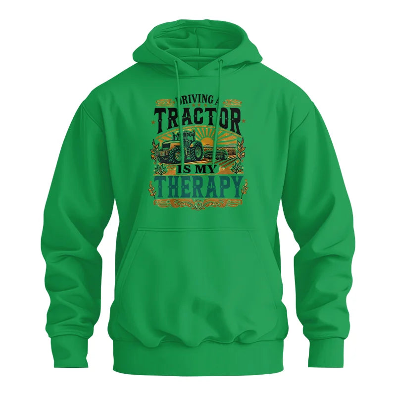 Image of Driving A Tractor Is My Therapy - Unisex Heavy Blend™ Hooded Sweatshirt