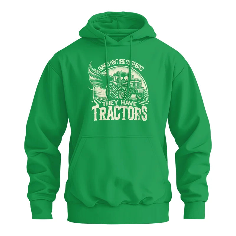 Image of Farmers Don’t Need Superheroes They Have Tractors - Unisex Heavy Blend™ Hooded Sweatshirt