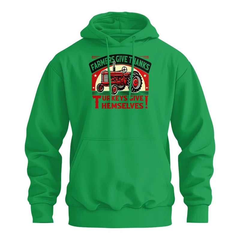 Image of Farmers Give Thanks Turkeys Give Themselves 2 - Unisex Heavy Blend™ Hooded Sweatshirt