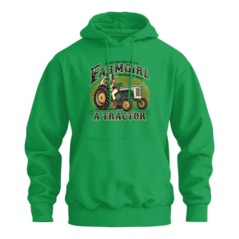 Image of Get A Farmgirl To Marry You_A Tractor - Unisex Heavy Blend™ Hooded Sweatshirt