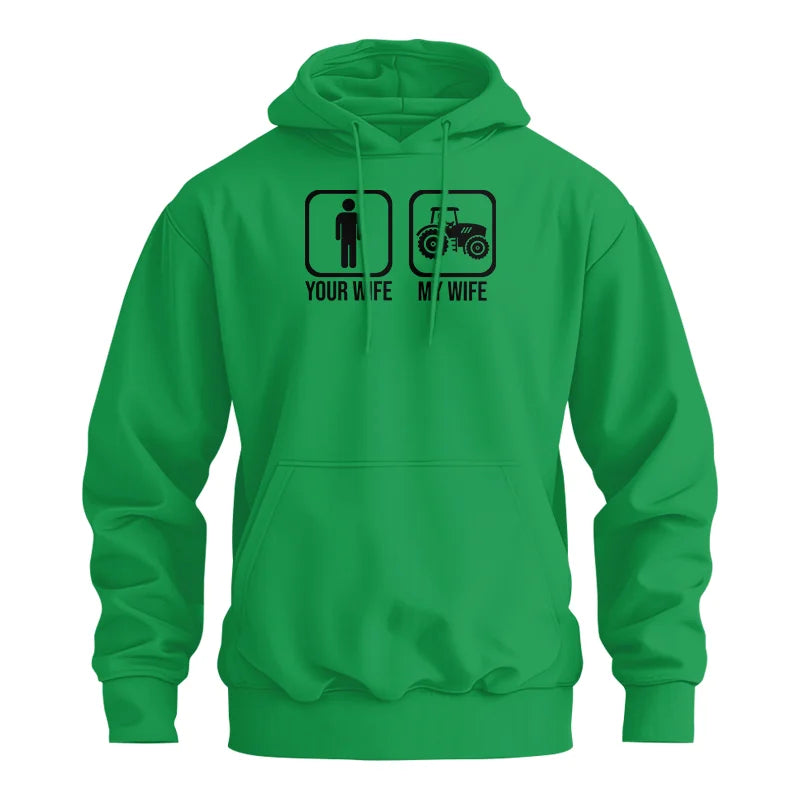 Image of My Wife Is Cooler Than Yours Funny Farm Tractor 2 - Unisex Heavy Blend™ Hooded Sweatshirt