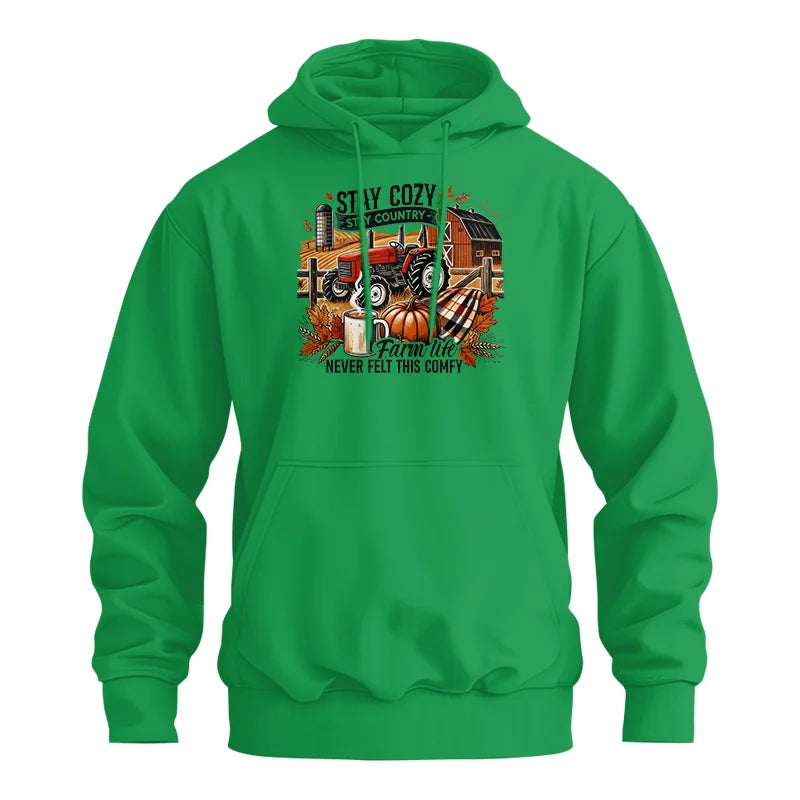 Image of Stay Cozy_Stay Country_Farm Life Never Felt This Comfy - Unisex Heavy Blend™ Hooded Sweatshirt