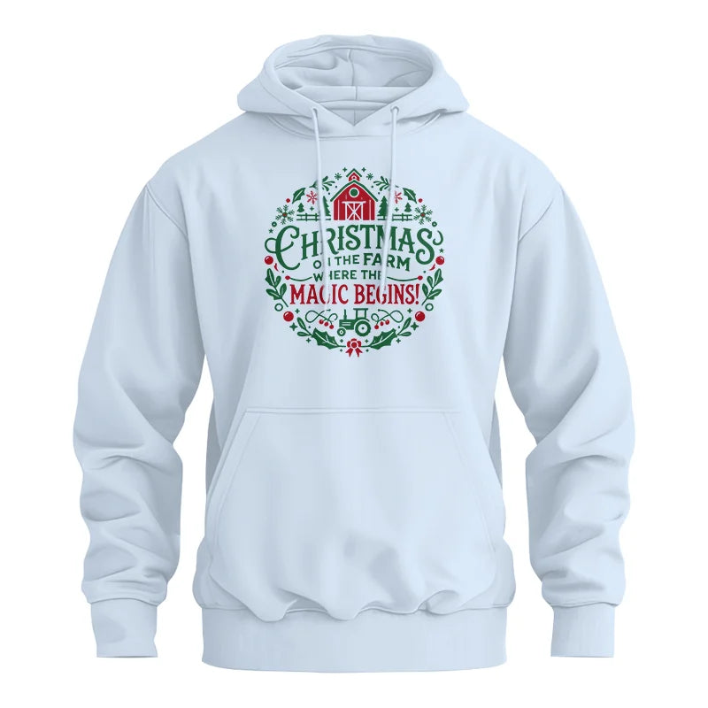 Image of Christmas on the Farm Where the Magic Begins! 2 - Unisex Heavy Blend™ Hooded Sweatshirt