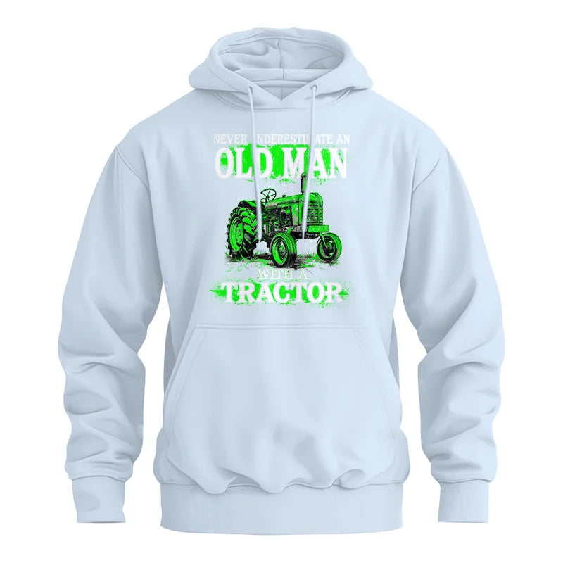 Image of Funny Quote Never Underestimate Old Man Tractor - Unisex Heavy Blend™ Hooded Sweatshirt