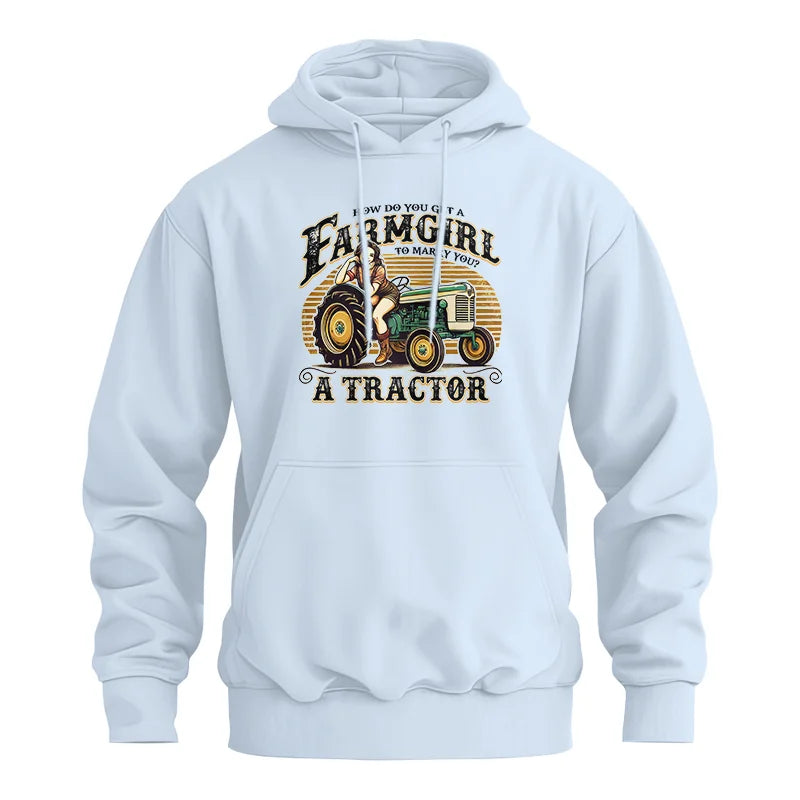 Image of Get A Farmgirl To Marry You_A Tractor - Unisex Heavy Blend™ Hooded Sweatshirt