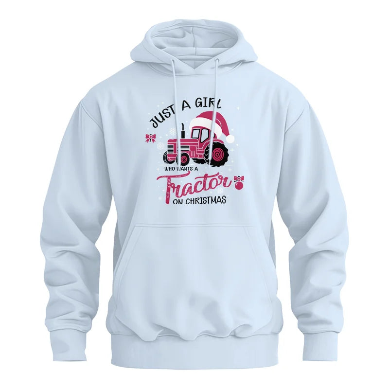 Image of Just A Girl Who Want A Tractor On Christmas - Unisex Heavy Blend™ Hooded Sweatshirt